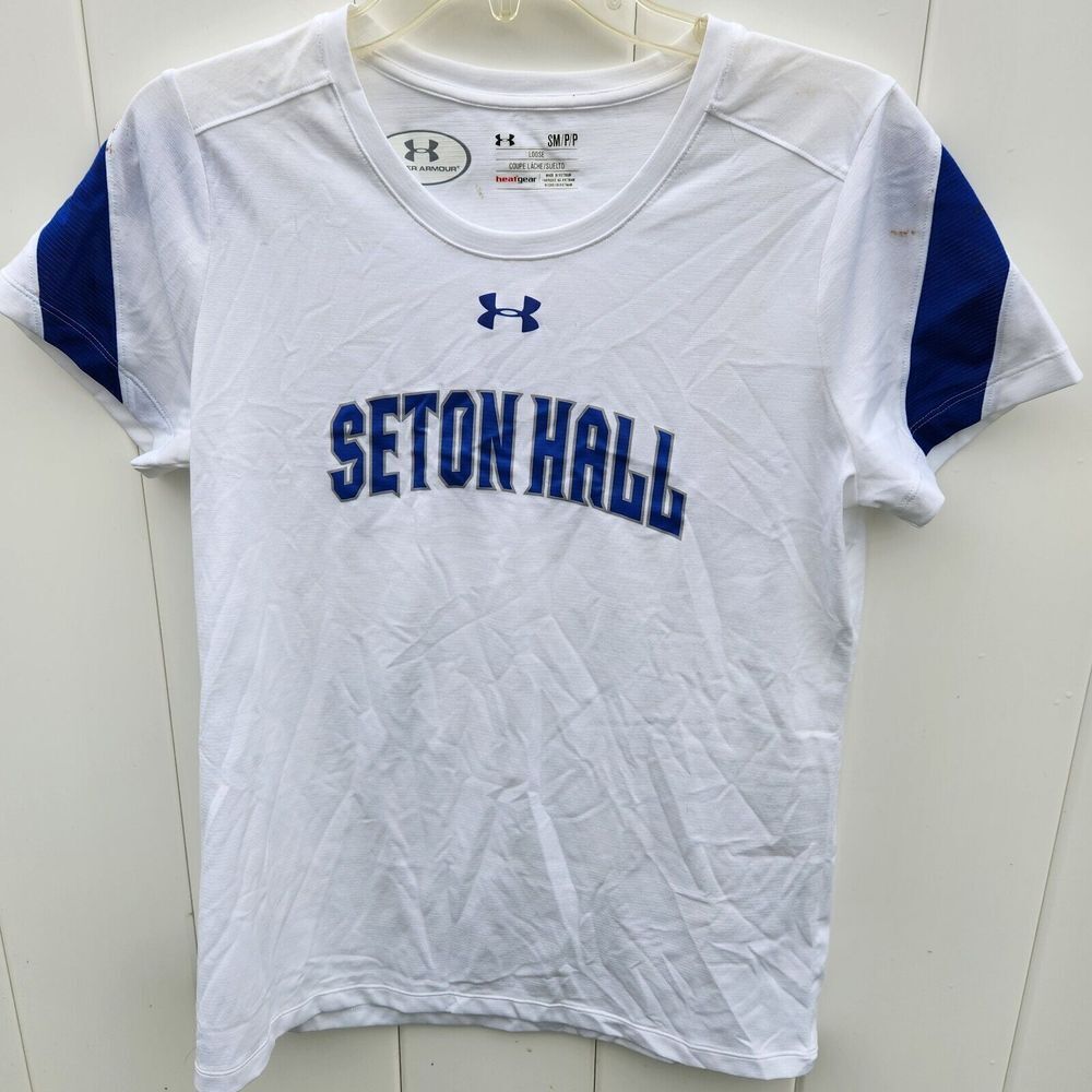 Seton Hall University Pirates Under Armour Heat Gear Loose Shirt Size Small